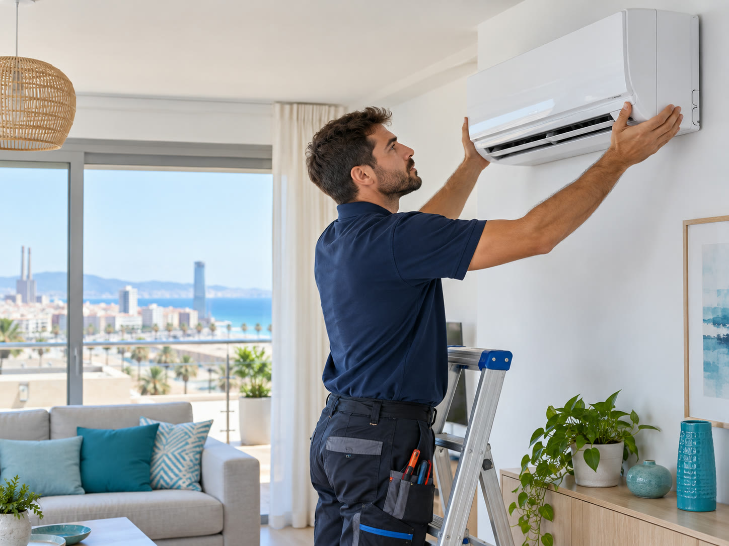 Equipo de aire acondicionado en vivienda